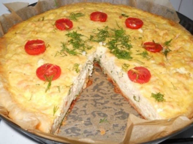 Tartă cu somon afumat