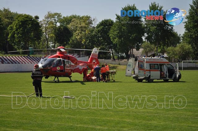 Femeie din Dorohoi transportată de urgență la Iași cu un elicopter SMURD - FOTO