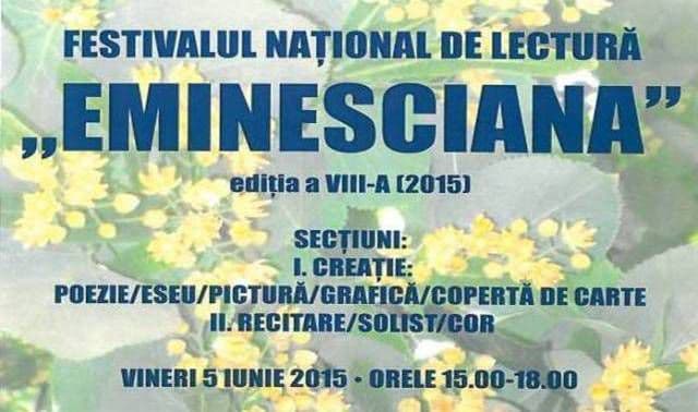 Eminescu omagiat în oraşul natal cu poezie, grafică, proză şi desen. Festival naţional de lectură la Botoşani