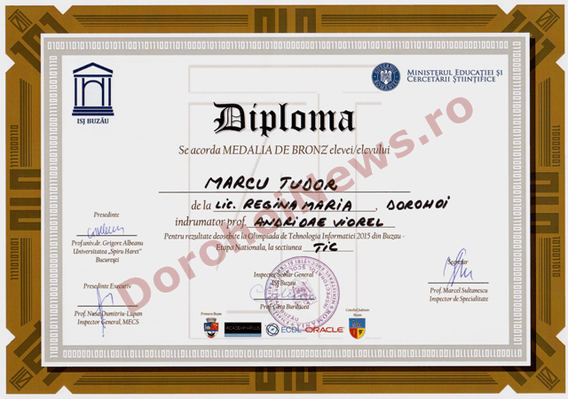 Liceul „Regina Maria” - dublu medaliat la Olimpiada Națională de Tehnologia Informației