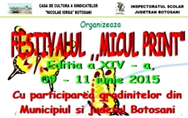 Copii din Dorohoi câștigatori la Festivalul Concurs „MICUL PRINŢ” ediția  a XIV -a, Botoșani 2015