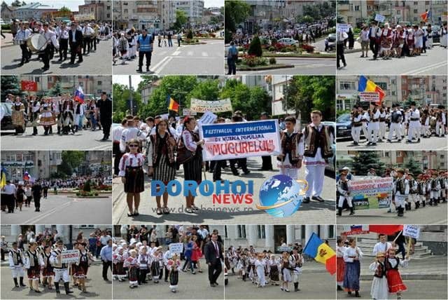 Parada Festivalului Internațional de muzică populară „Mugurelul” 2015 Dorohoi – VIDEO/FOTO