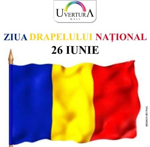 Poartă Tricolorul de Ziua Drapelului la Uvertura Mall