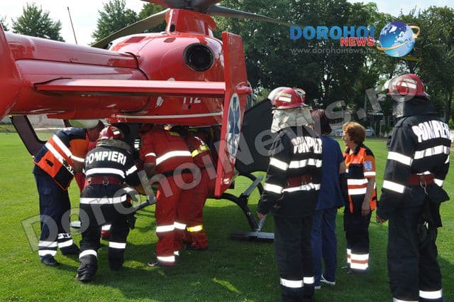 Bărbat din Dorohoi preluat de urgență de un elicopter SMURD după ce a suferit un infarct – FOTO