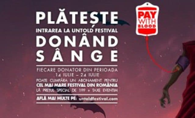 Primul festival la care biletul se plătește donând sânge - UNTOLD