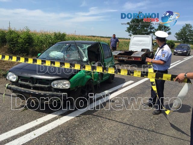 Accident spectaculos pe DN 29A Dorohoi-Darabani. Un șofer aproape de comă alcoolică era să producă o tragedie - FOTO
