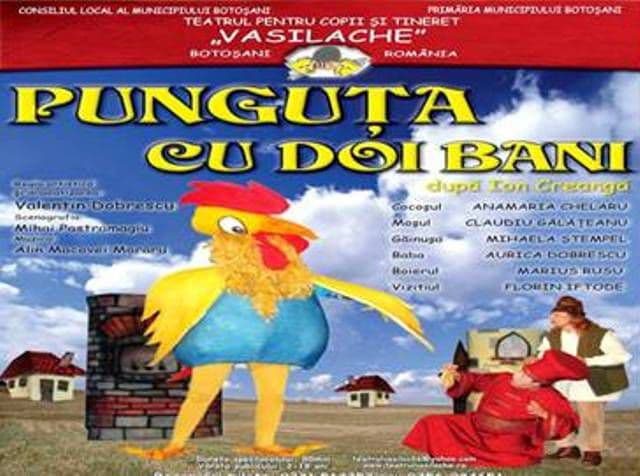 Teatrul pentru Copii și Tineret „Vasilache” duce „Punguța cu doi bani” în festival