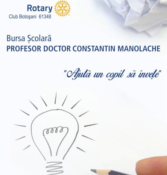 Rotary Club Botoșani prelungește termenul de depunere a dosarelor în cadrul programului de burse școlare 