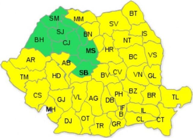 Anunţ de ultimă oră de la meteo. Cod galben de ploi şi ninsori
