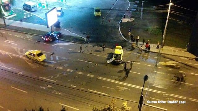 Tânăr de 21 de ani rănit în urma unui accident violent produs în Iași - FOTO