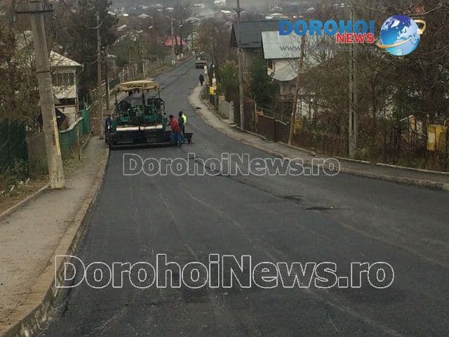 Încă un obiectiv important a fost atins de Primăria Dorohoi: Asfaltarea străzii Sălciilor aproape de finalizare - FOTO