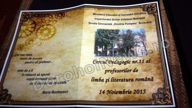Cercul pedagogic nr. 11 al profesorilor de Limba română desfăşurat la Broscăuţi - FOTO