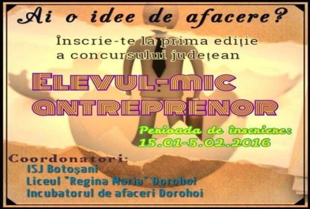 Simpozion și Concurs Judeţean „Elevul – Mic Antreprenor” organizat la Dorohoi