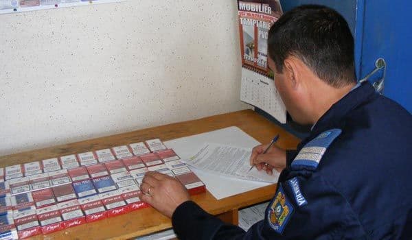 Ţigări de contrabandă confiscate de jandarmii botoşăneni