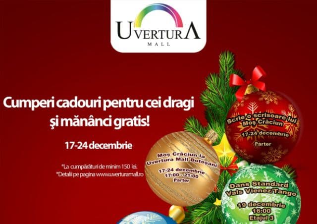 Atmosferă de poveste la Uvertura Mall marcată cu evenimente dedicate Crăciunului