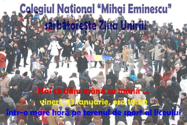 Hora Unirii cu un mare număr de elevi (3)