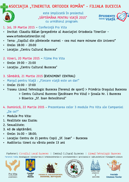 Program Saptamana pentru Viata 2015 (1)