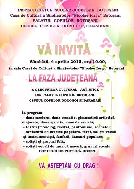 Afis Faza Judeteana 2015