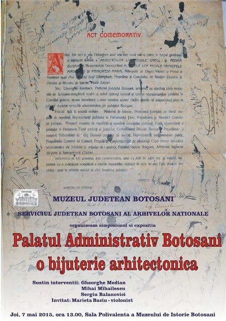 Expozitie - Palatul Administrativ Botosani -afis