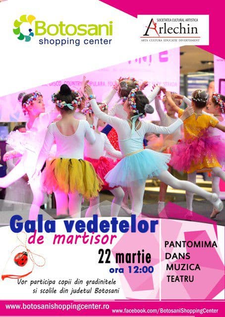 Gala vedetelor de Mărţişor - Clubul ARLECHIN -  Botoşani Shopping Center 2015