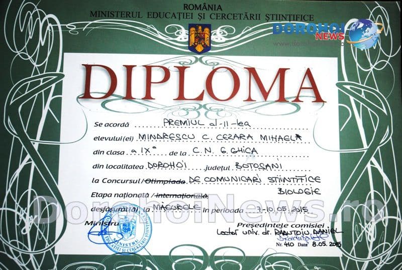 Diploma etapa nationala SCS