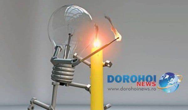 Primăria Municipiului Dorohoi informează cetăţenii! Furnizarea energiei electrice va fi întreruptă