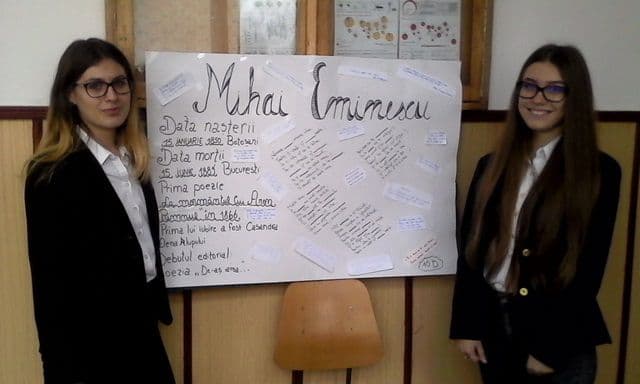 Ziua Mihai Eminescu la Colegiul Național „Grigore Ghica” Dorohoi - FOTO