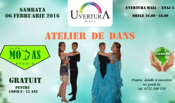 Uvertura Mall: Ateliere de creație și dans cu tematica „Ziua Îndrăgostiților”
