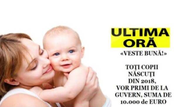 Statul dă 10.000 de euro pentru fiecare bebeluş. Care sunt condiţiile