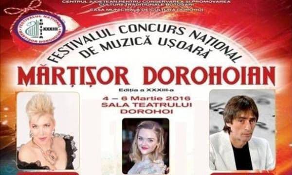 Mai sunt cinci zile până la Festivalul „Mărțișor Dorohoian” 2016 - Vezi programul și artiștii invitați!