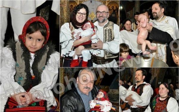 Botezul... în simplitate şi bunul gust al tradiţiilor româneşti, la Dorohoi - FOTO