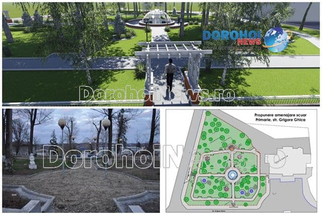 Administrația locală modernizează încă un parc și creează noi spații verzi în centrul municipiului Dorohoi - FOTO