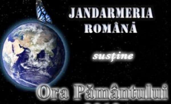 De „Ora Pământului” Jandarmeria stinge lumina, nu și vigilența