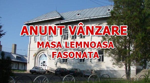 ANUNȚ! Liceul Teoretic „Anastasie Bașotă” Pomârla organizează licitației pentru vînzare masă lemnoasă fasonată la drum auto