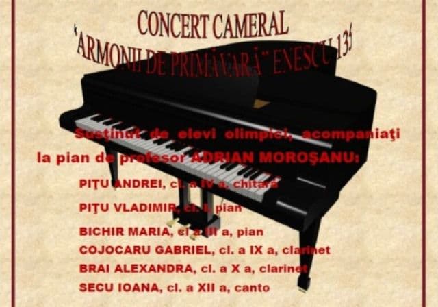 Concert cameral „Armonii de primavară” la Muzeul Memorial GEORGE ENESCU Dorohoi. Vezi detalii!