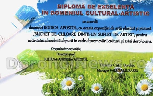 Expoziţie de pictură la Casa de Cultură Dorohoi – „Buchet de culoare dintr-un suflet de artist” - FOTO