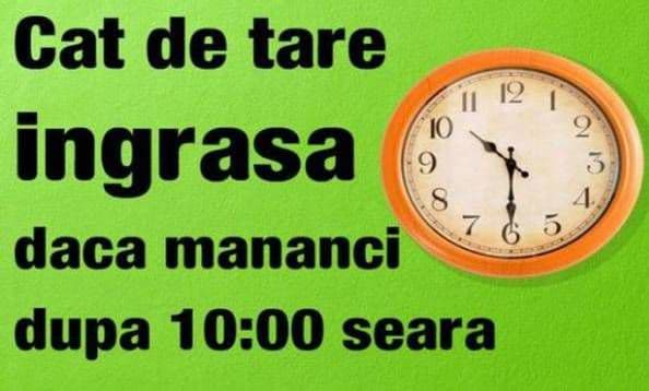 Cât de grav este să mănânci la 10 noaptea