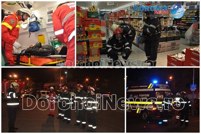 Incendiu la supermarketul LIDL Dorohoi: Exercițiu de amploare a pompierilor dorohoieni – VIDEO/FOTO