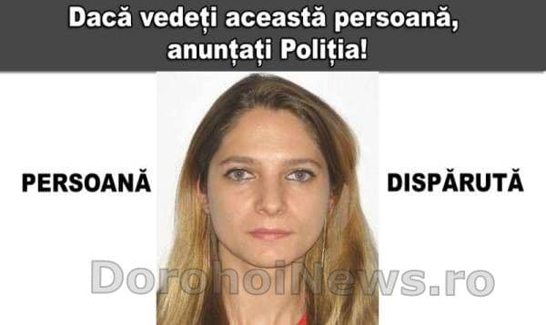 Anunțați poliția dacă aţi văzut această femeie sau cunoaşteţi date despre ea