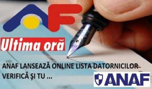 Lista neagră a datornicilor mici, publicată. Verifică dacă numele tău apare pe lista ANAF