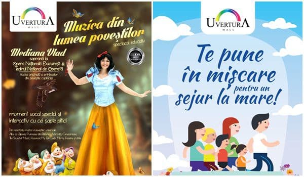1 Iunie de poveste la Uvertura Mall. Concurs inedit „Uvertura te pune în mișcare pentru un sejur la mare!”