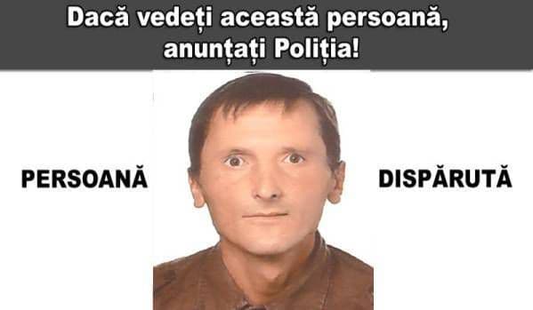 Anunțați poliția dacă aţi văzut aceast bărbat sau cunoaşteţi date despre el