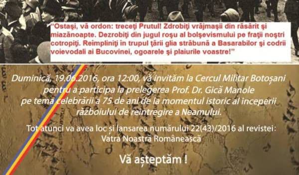 Profesor din Dorohoi invită la prelegere istorică și lansare de revistă
