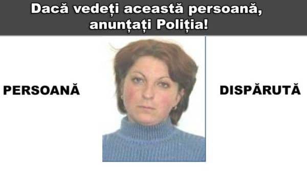Persoană dispărută: Poliția caută o femeie din Flămânzi, care nu a mai luat legătura cu familia de zece ani