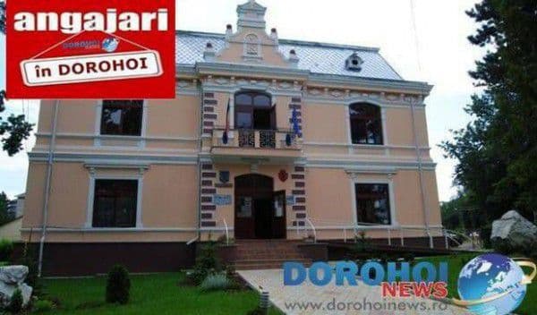 Primăria municipiului Dorohoi scoate la concurs un post de execuție. Vezi detalii!