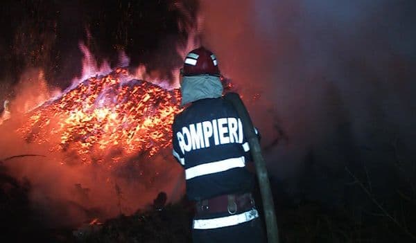 Adăpost de animale distrus într-un incendiu provocat cu intenţie
