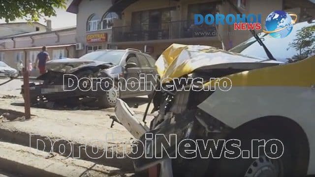 Grav accident de circulaţie produs de un bărbat care a furat un autoturism taxi din Botoșani