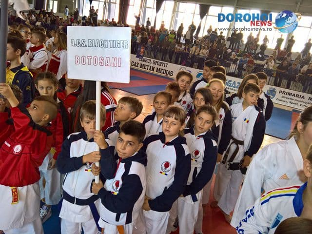 Șapte medalii cucerite de copii dorohoieni la competiția organizată de Federația Română de Karate WUKF la Mediaș - FOTO