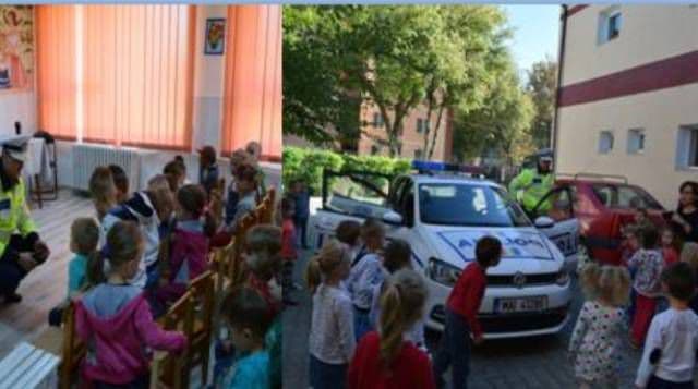 Activităţi preventive ale poliţiştilor rutieri la Grădiniţa nr.8 Dorohoi