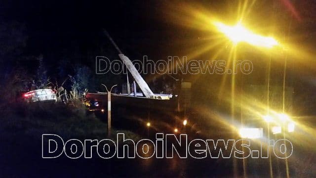 S-a oprit cu mașina în calea ferată! Bărbat rănit într-un accident produs pe drumul Dorohoi-Botoșani - FOTO